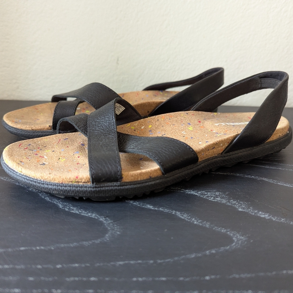 LIKE NEW Merrell Women's Size 9 Napa Valley Sling Back Leather Sandals Black - Picture 2 of 11
